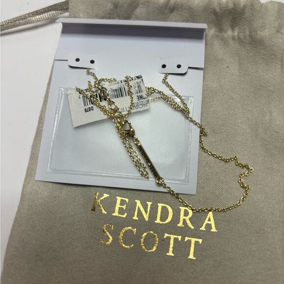 KENDRA SCOTT 14K Gold Plated Cory Pendant Necklace in Ivory Mother of Pearl - Picture 5 of 6